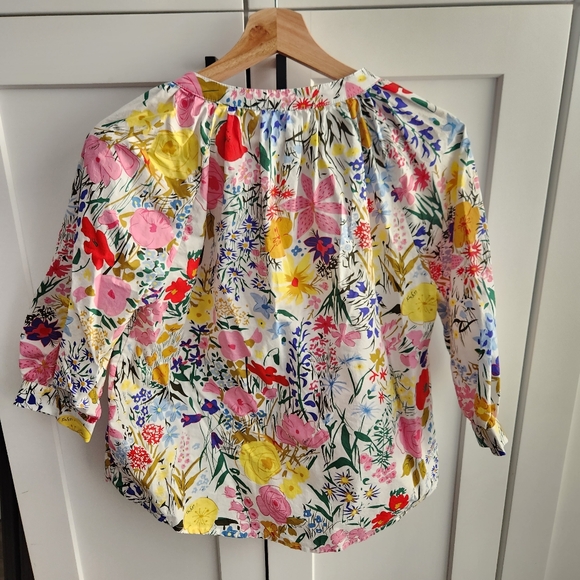 Avara Diane Floral Button Down Blouse Top Cotton Size XS - Picture 9 of 10